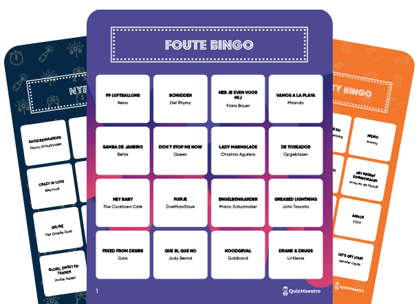 Bingokaart ontwerp Bingokaart ontwerp