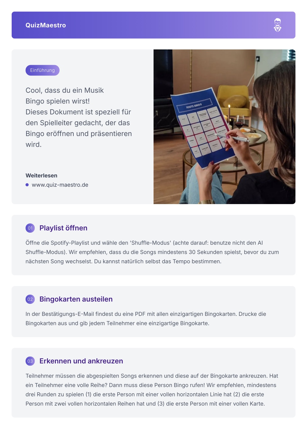 Die Anleitung für den Spielleiter