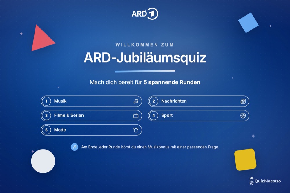 Beispielentwurf: Willkommensfolie im Corporate Design von ARD