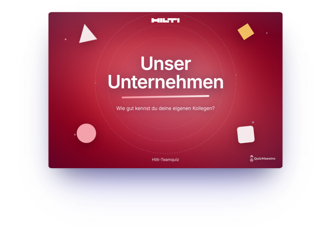 Beispielentwurf: Rundenfolie Unser Unternehmen im Corporate Design von Hilti