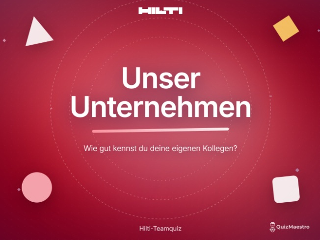 Beispielentwurf: Rundenfolie Unser Unternehmen im Corporate Design von Hilti